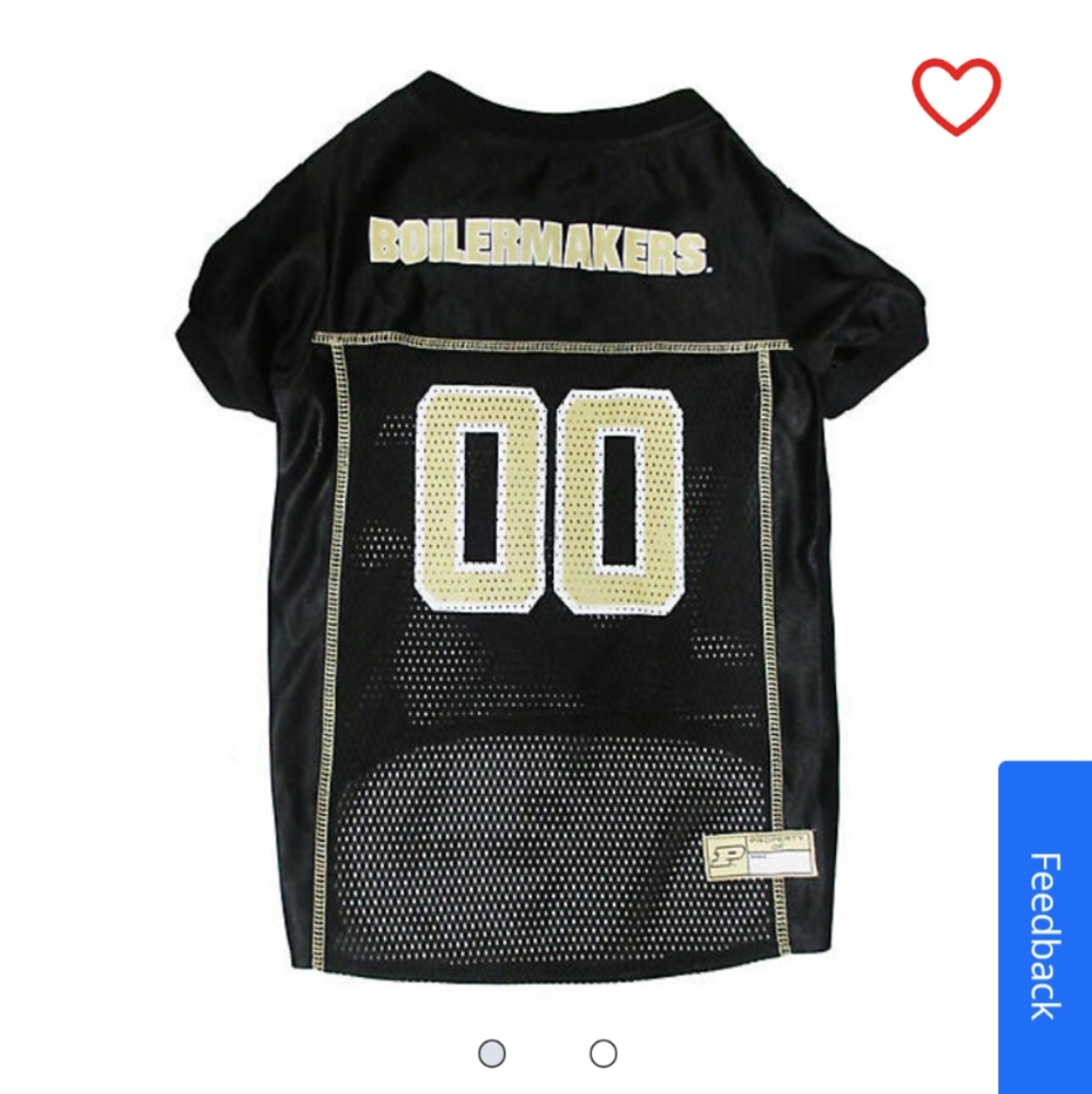 NWOT Black and Gold Purdue Boilermakers Pet Jersey by Pets First, Size XL